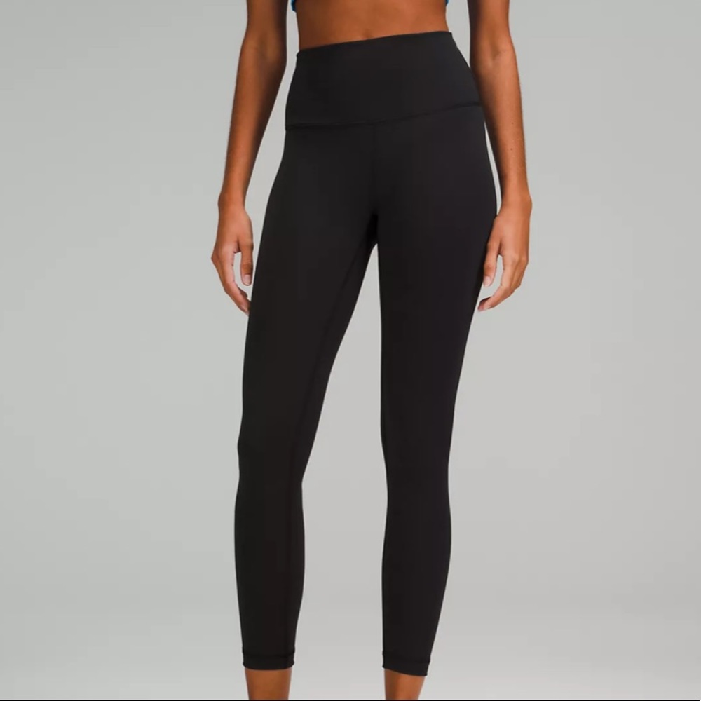 lululemon wunder under high rise 25” tights size 4 black / pre-owned